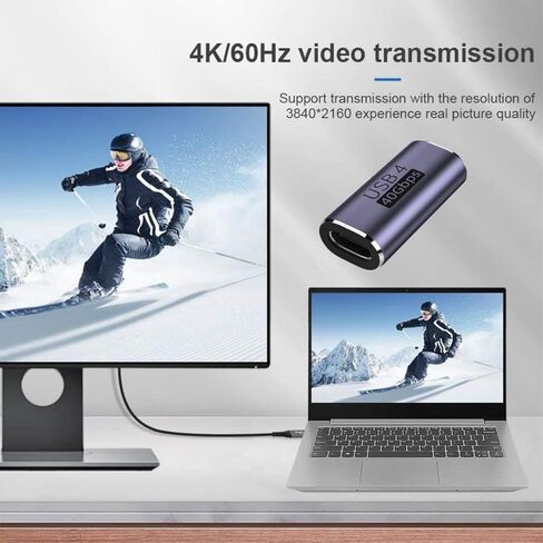 ChenYang CY USB C ذكر إلى أنثى محول، USB4 نوع C 90 درجة أعلى إلى أسفل بزاوية 100 واط بيانات الطاقة 8K محول موصل تمديد الفيديو in Kuwait