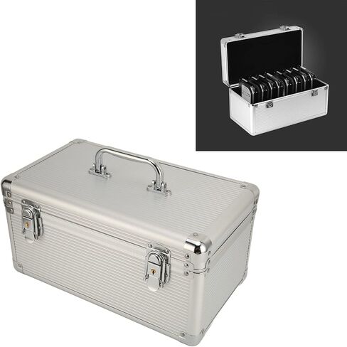 14 Bays Hard Drive Storage Case for 8 Bays 3.5 inch, 6 Bays 2.5 inch HDD, Aluminum and EVA Hard Drive Case, Shockproof Hard Disk Protection Box for 3.5 inch Hard Disk in Saudi Arabia
