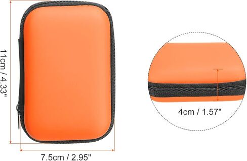 حقيبة حمل تخزين محمولة من PATIKIL مقاومة للصدمات باللون الوردي مقاس 4.33 × 2.95 × 1.57 بوصة لسماعات الأذن وكابل USB للقرص الصلب in Kuwait