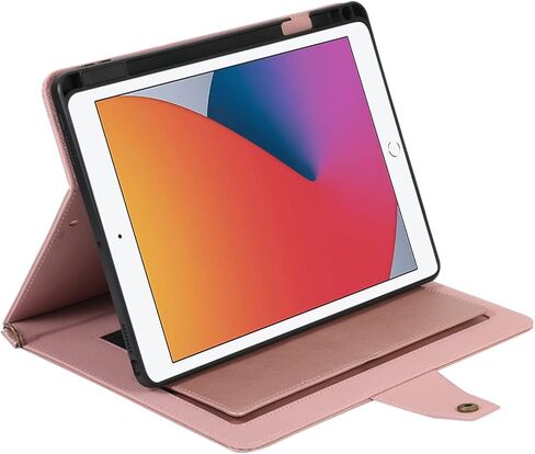 Wallet case for iPad Mini6 8.3 inch，iPad Mini 6th Generation 2021 case PU Leather with Shoulder Strap Pen Holder Hand Strap Card Holder Pocket Kickstand (iPad Mini6（2021）, Brown) in Kuwait