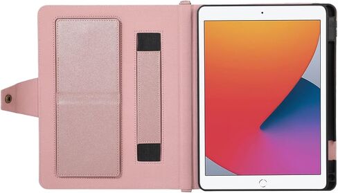 Wallet case for iPad Mini6 8.3 inch，iPad Mini 6th Generation 2021 case PU Leather with Shoulder Strap Pen Holder Hand Strap Card Holder Pocket Kickstand (iPad Mini6（2021）, Brown) in Kuwait