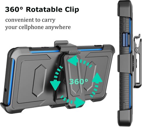 حافظة Takfox Moto Edge Plus 2022، لهاتف Motorola Edge+2022/ X30/Moto Edge 30 Pro حافظة 2022 بمشبك حزام، [واقي شاشة مدمج] [مسند] غطاء متين مقاوم للصدمات شديد التحمل - أخضر in Kuwait