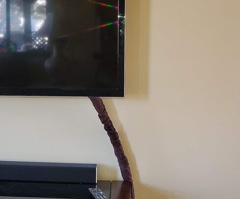 Cord & Chain Cover, 6.5 feet, 2 Pack Silk-Type Fabric, Hook and Loop Closure Strip - Use for Chandelier, Lighting, Wires (Gray) in Kuwait