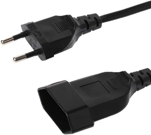 Tekit European EU 2 Prong Power Cord Cable VDE Male to Female Power Extension Cord Cable M/F for PC Computer PDU UPS (3M) in Kuwait