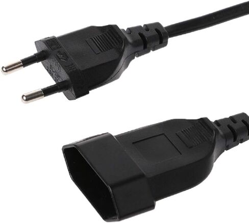 Tekit European EU 2 Prong Power Cord Cable VDE Male to Female Power Extension Cord Cable M/F for PC Computer PDU UPS (3M) in Kuwait