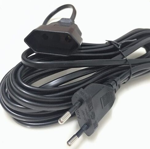 Tekit European EU 2 Prong Power Cord Cable VDE Male to Female Power Extension Cord Cable M/F for PC Computer PDU UPS (3M) in Kuwait