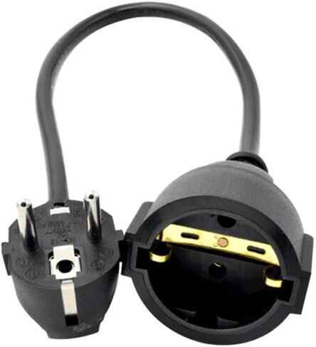 Tekit الأوروبي الاتحاد الأوروبي 2 الشق كابل سلك الطاقة VDE ذكر إلى أنثى كابل تمديد الطاقة كابل M / F للكمبيوتر الكمبيوتر PDU UPS (3M) in Kuwait