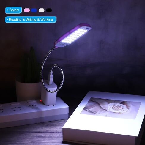 PATIKIL Keyboard Light Laptop Lamp USB LED Lights, 28 Lamp Beads LED Light Touch Control Flexible Stick Long Geeseneck Lamp, Pink in Saudi Arabia