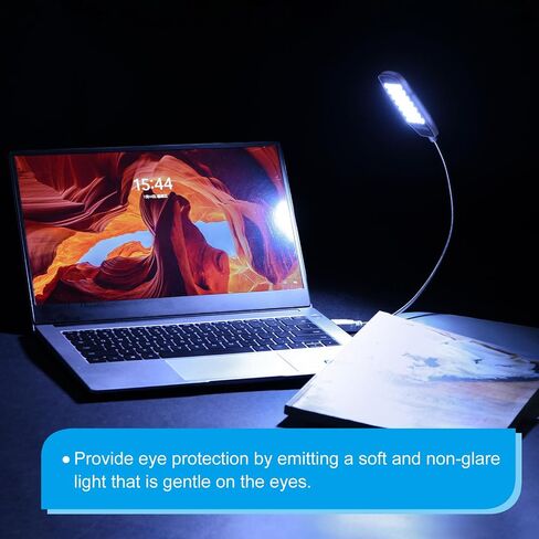PATIKIL Keyboard Light Laptop Lamp USB LED Lights, 28 Lamp Beads LED Light Touch Control Flexible Stick Long Geeseneck Lamp, Pink in Saudi Arabia
