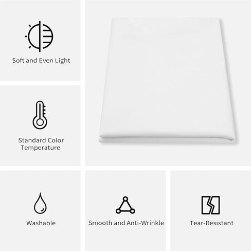 Selens 1 Yard x 67 Inch / 1M x 1.7M Diffusion Fabric, Nylon Silk White Seamless Light Modifier for Photography Lighting, Softbox and Light Tents in Saudi Arabia