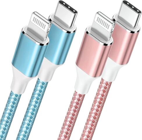 كيبل شحن USB C الى لايتنينج، كيبل شحن ايفون (6 اقدام)، كيبل شحن سريع معتمد من ام اف اي متوافق مع ايفون 14/14 برو ماكس/13/13 برو ماكس/12/12 برو ماكس/11 in Kuwait