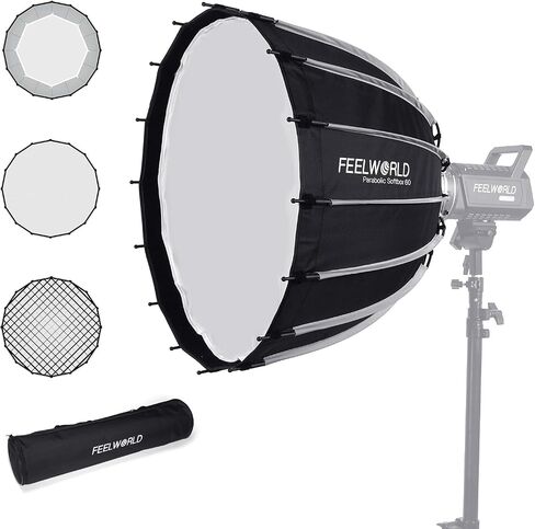 FEELWORLD FSP60 V2 60 سم 23.6 بوصة صندوق سوفت بوكس ​​محمول مكافئ لـ FEELWORLD FL125D FL125B FL225D FL225B وغيرها من إضاءة استوديو الفيديو من Bowens Mount in Saudi Arabia