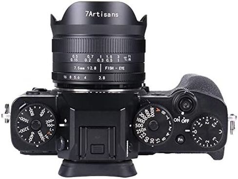 7artisans 7.5 ملم F2.8 II عدسة عين السمكة APS-C 190 درجة عدسة ثابتة يدوية بزاوية واسعة للغاية، متوافقة مع Canon EF-M Mount M1، M2، M3، M5، M6، M10، M50، M100 in Saudi Arabia