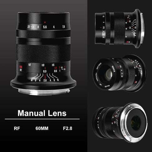 Meike 60mm f2.8 Large Aperture APS-C Frame Manual Focus Prime Fixed Lens Compatible with Canon EF-M Mount Mirrorless Cameras EOS M M2 M3 M5 M6 M10 M50 M100 M6II M200 etc in Saudi Arabia