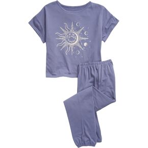 GAP Girls' Short Sleeve Jogger Sleep Set