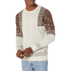 GUESS Men's Adrian Long Sleeve Crew Neck Bandana Sweater in Saudi Arabia
