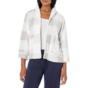 CASUAL MOMENTS Women's Bed Jacket Shawl Collar Robe