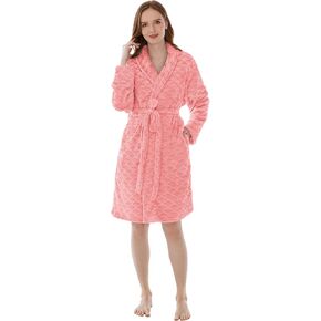 PAVILIA Short Robes for Women, Plush Soft Bathrobe Womens Lightweight, Fluffy Fuzzy Robe Knee Length, Shower Spa House Robe in Kuwait