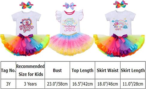 ODASDO Baby Girl Toddler Kids Boho Rainbow Birthday Cake Smash Outfit Romper Tutu Skirt Headband Badge Sash Set in Kuwait