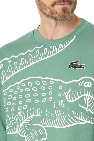 Lacoste Men's Long Sleeve Loose Fit Croc Crewneck Sweater in Saudi Arabia