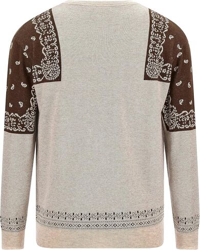 GUESS Men's Adrian Long Sleeve Crew Neck Bandana Sweater in Saudi Arabia