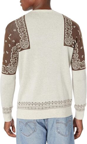 GUESS Men's Adrian Long Sleeve Crew Neck Bandana Sweater in Saudi Arabia