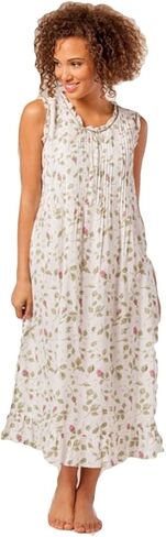 فستان نوم نسائي بدون أكمام من LA CERA بلون Blooming Vines in Kuwait