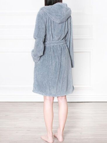 PAVILIA Short Robes for Women, Plush Soft Bathrobe Womens Lightweight, Fluffy Fuzzy Robe Knee Length, Shower Spa House Robe in Saudi Arabia