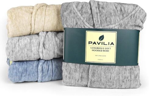 PAVILIA Short Robes for Women, Plush Soft Bathrobe Womens Lightweight, Fluffy Fuzzy Robe Knee Length, Shower Spa House Robe in Saudi Arabia