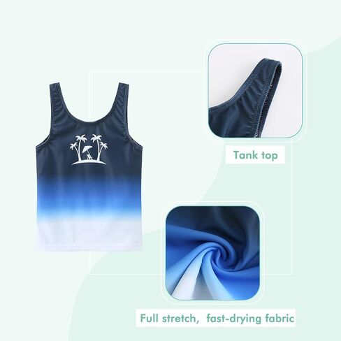 Girls 3 Piece Rash Guard Swimsuits Set for Girls Short Sleeve Bathing Suits Hawaiian Swim Set  3-16 Years in Kuwait