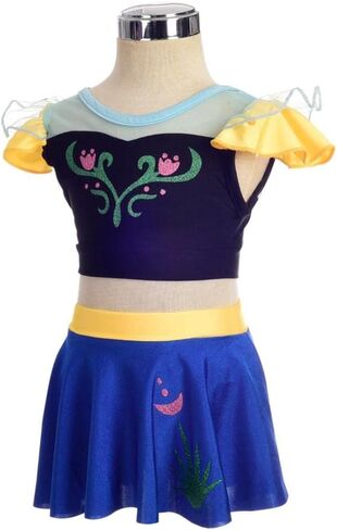 ملابس سباحة من قطعتين من Dressy Daisy Girls Princess قطعتين ملابس سباحة بدلة سباحة ملابس سباحة مع تنورة in Kuwait
