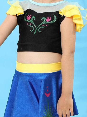 ملابس سباحة من قطعتين من Dressy Daisy Girls Princess قطعتين ملابس سباحة بدلة سباحة ملابس سباحة مع تنورة in Kuwait