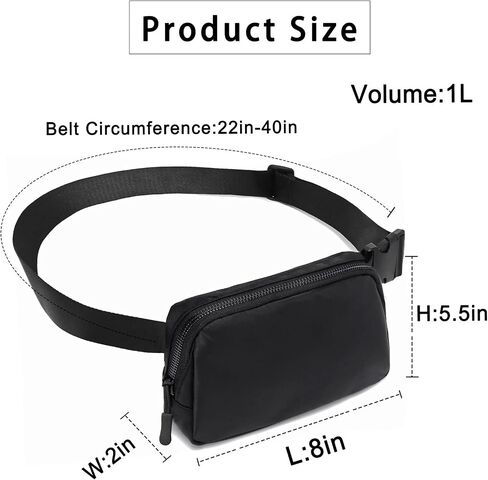 Joysoda Fanny Pack,Belt Bag,40 Inch Asjustable Strap Everywhere Belt Bag,for Women and Men in Kuwait