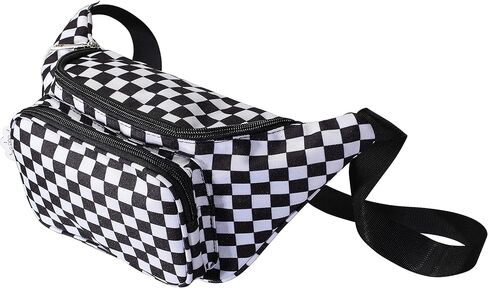 Shiny Neon Fanny Bag for Women Rave Festival Hologram Bum Travel Waist Pack (Clear Iridescent) in Kuwait