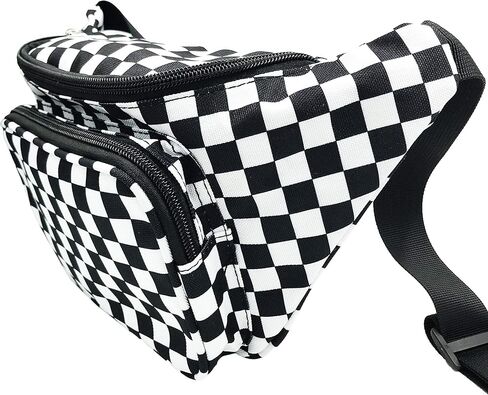 Shiny Neon Fanny Bag for Women Rave Festival Hologram Bum Travel Waist Pack (Clear Iridescent) in Kuwait