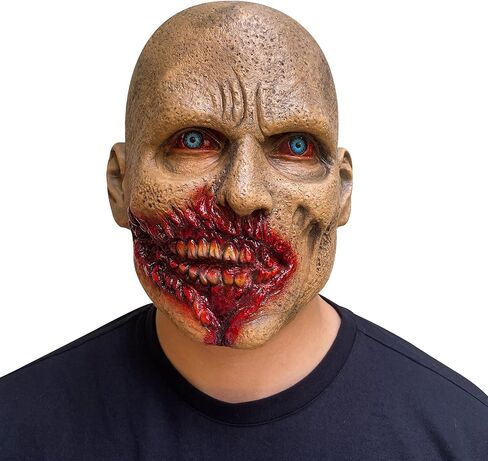 Scary Walking Dead Zombie Mask Creepy Latex Halloween Costume Horror Bloody Adult Halloween Decoration Props in Kuwait