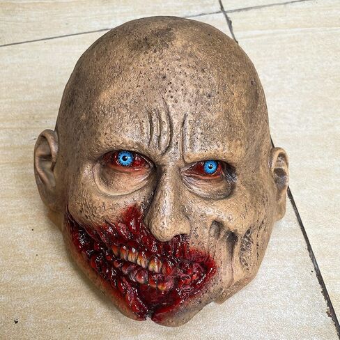 Scary Walking Dead Zombie Mask Creepy Latex Halloween Costume Horror Bloody Adult Halloween Decoration Props in Kuwait