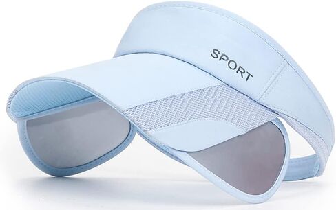 Sun Visor Hat for Women and Men - Retractable Brim Sport Hat, Summer Golf Tennis Running Beach Hat with Ponytail Hole in Saudi Arabia