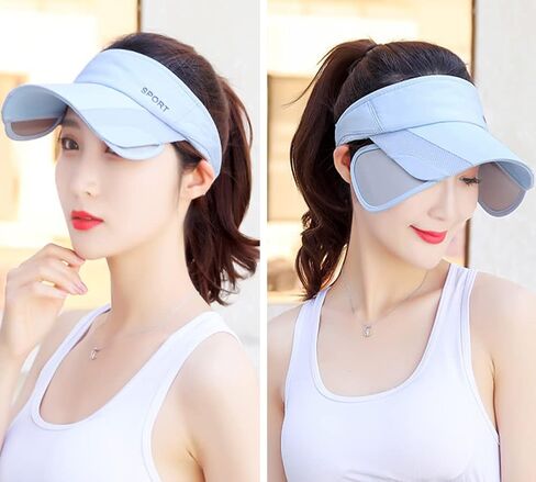 Sun Visor Hat for Women and Men - Retractable Brim Sport Hat, Summer Golf Tennis Running Beach Hat with Ponytail Hole in Saudi Arabia
