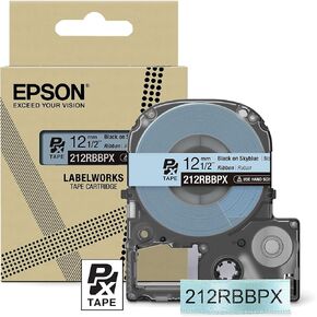 Epson LABELWORKS 212BMCPX Label Tape - Black on Matte Clear - 1/2" (12mm) in Kuwait