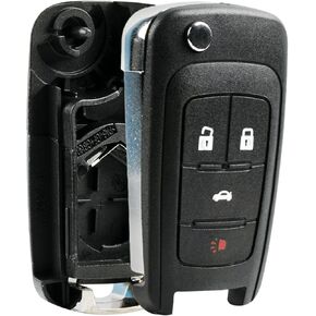 Key Fob Keyless Entry Remote Flip Shell Case & Pad fits Buick, Chevy, GMC