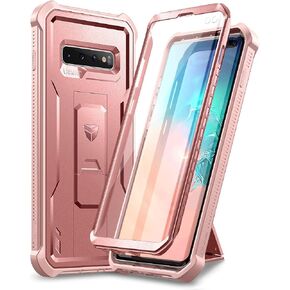 حافظة Dexnor لهاتف Samsung Galaxy S10+ Plus، [واقي شاشة مدمج ومسند] غطاء واقٍ مقاوم للصدمات عالي التحمل من الدرجة العسكرية لهاتف Samsung Galaxy S10 Plus أزرق in Kuwait