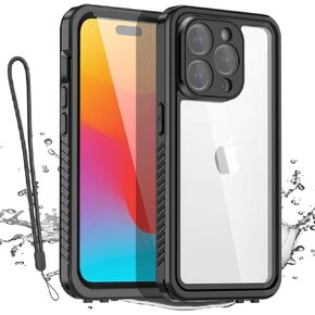 حافظة AICase لهاتف iPhone 15 Pro مقاومة للماء وواقي شاشة مدمج ومقاوم للثلوج والغبار والصدمات ومعتمد من IP68 [حقيقي 360] حماية كاملة للجسم محكمة الغلق بالكامل تحت الماء لهاتف iPhone 15 Pro 6.1" in Kuwait