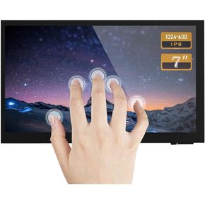 Ingcool 7 inch Capacitive Touch Screen IPS Screen Display 1024x600 Resolution 7" HDMI LCD Module for Raspberry Pi, Jetson Nano Developer Kit, PC Supports Various Systems in Saudi Arabia