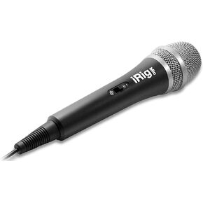 IK Multimedia iRig Mic Handheld Condenser Microphone for Mobile Devices, Metal Housing, 3.5mm Jack for iPhone, iPad, iPod Touch, and Android Devices Plus Headphone Output in Saudi Arabia