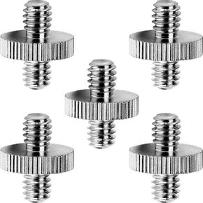(5 Packs) Standard 1/4"-20 Male to 1/4"-20 Threaded Screw Adapter Tripod Screw Converter Compatible with Camera Cage Light Stand Monopo Shoulder Rig Tripod in Saudi Arabia