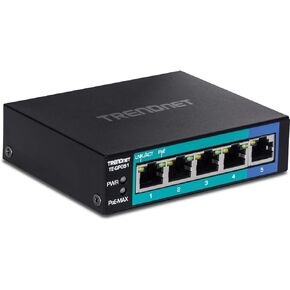 TRENDnet 10-Port Unmanaged Gigabit PoE+ Switch, 8 x Gigabit PoE+, 1 x Gigabit, 1 x Gigabit SFP Slot, 58W PoE Power Budget, 20Gbps Switching Capacity, Metal Network Switch, Fanless, Black, TE-GP102 in Saudi Arabia