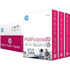 ورق طابعة HP | 8.5 × 11 ورقة | متعدد الأغراض 20 رطل | 3 علبة ريام - 1500 ورقة | 96 مشرق | صنع في الولايات المتحدة الأمريكية - معتمد من مجلس رعاية الغابات (FSC) | 112530ج in Kuwait