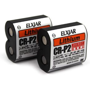 hflexgrad (2-Pack) 6V 1500mAh CR-P2 Lithium Photo Battery Replaces 223A, 2CR-P2, EL223AP, and DL223A Batteries