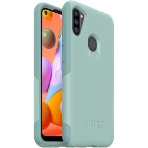 حافظة OtterBox Galaxy A11 Commuter Series Lite - أسود، نحيف وقوي، مناسب للجيب، مع إمكانية الوصول المفتوح إلى المنافذ ومكبرات الصوت (بدون أغطية للمنافذ)، in Kuwait